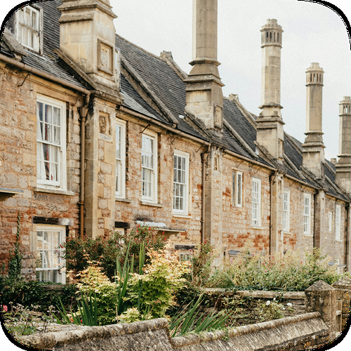 Exterior of a classic stone house